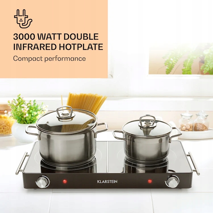 Kuchenka przenośna Klarstein VariCook Duo Kolor dominujący czarny