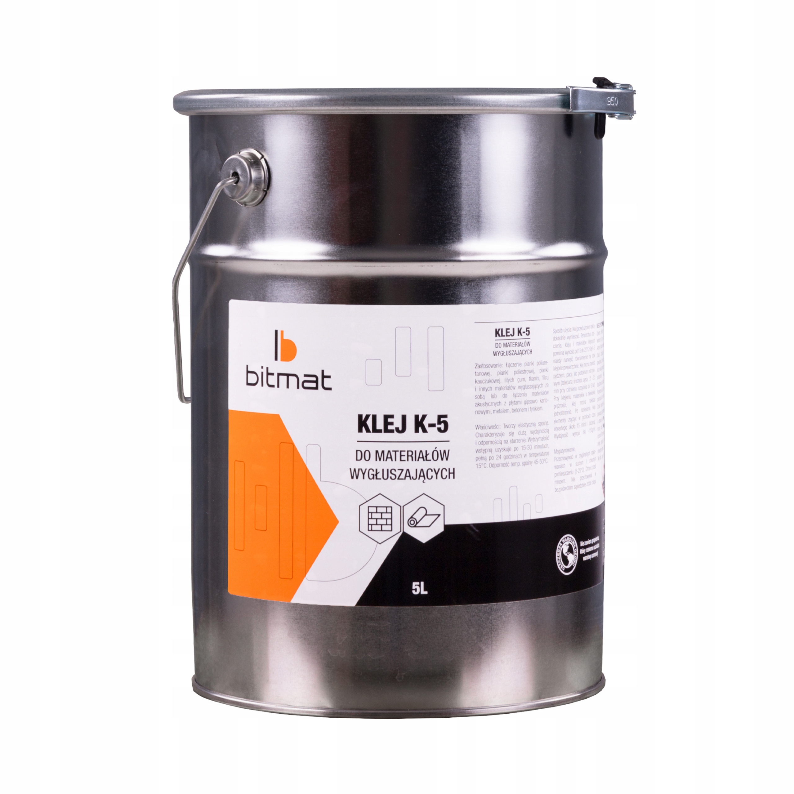 Lepidlo na montážní štětec pro pěny a zvukově izolační gumy o objemu 5 l