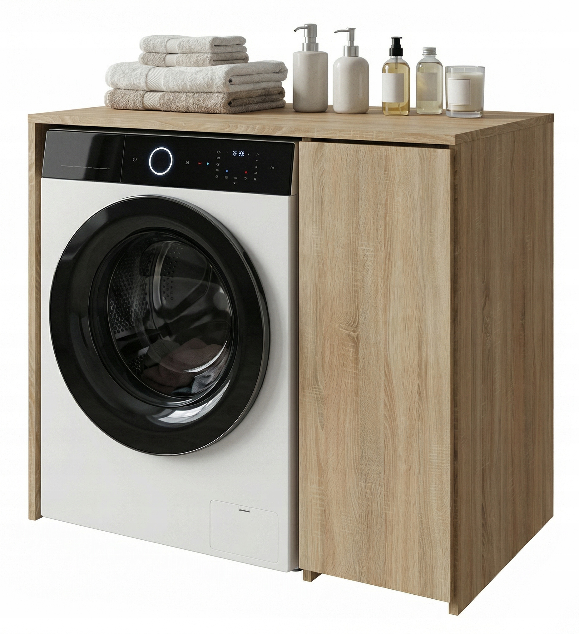 Skříňka na pračku do koupelny koupelnový regál vestavná pračka dub Sonoma