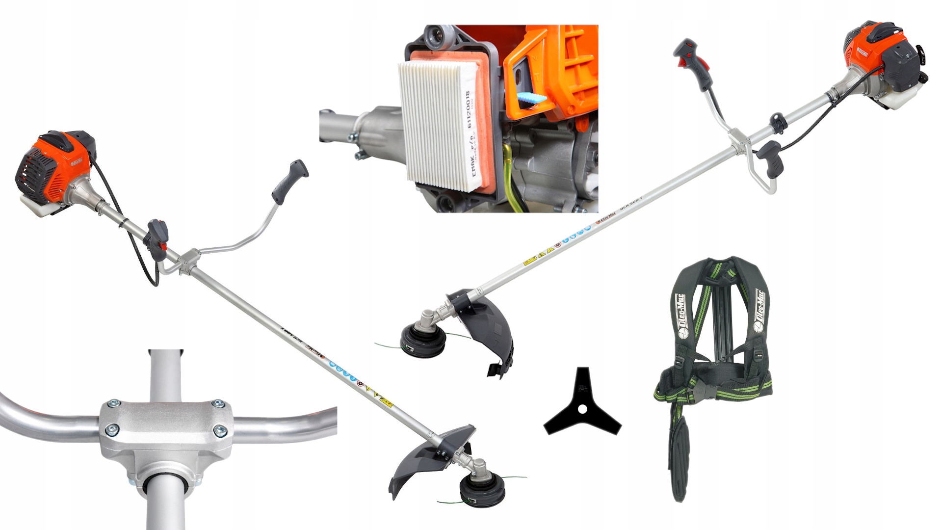 BCH500T Kosa spalinowa 3,2KM Oleo-Mac 3-ząb Mocna z komfortowymi szelkami