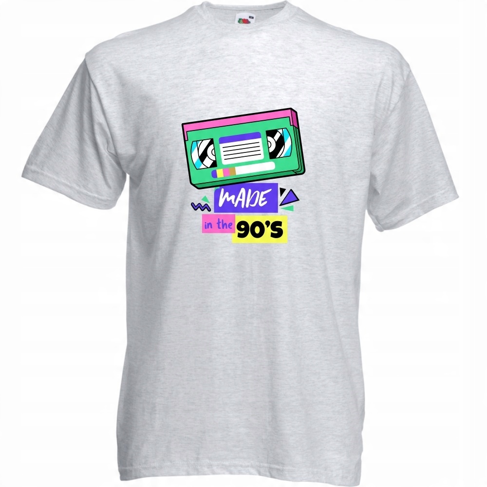 

Koszulka kaseta made in 90's S ash szara