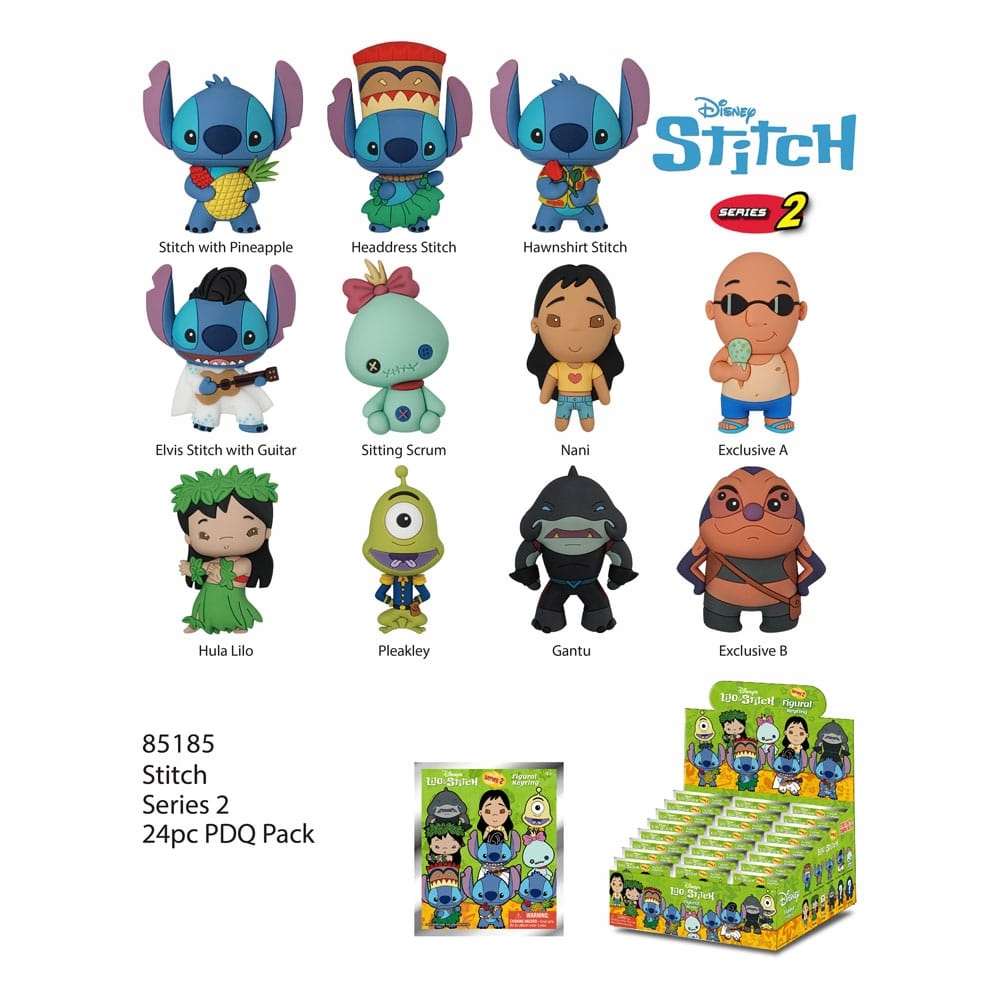 Lilo a Stitch 3D Pvc klipy na tašky Stich Series 2 displej (24)