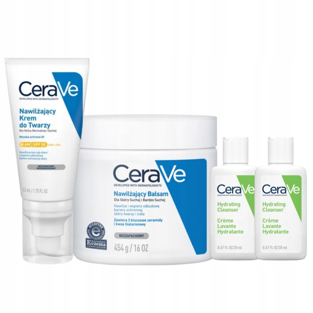 CeraVe Balsam Nawilżający, Twarz i Ciało 454g Krem do Twarzy Spf 50 52ml