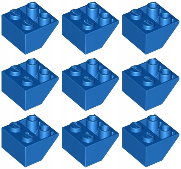 

Lego 3660 Skos Odwrócony 2x2 niebieski (10g) 9 szt