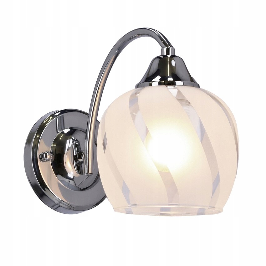 PREGO LAMPA KINKIET CHROMOWY E27 KLOSZ BEZBARWNY Kolor chrom
