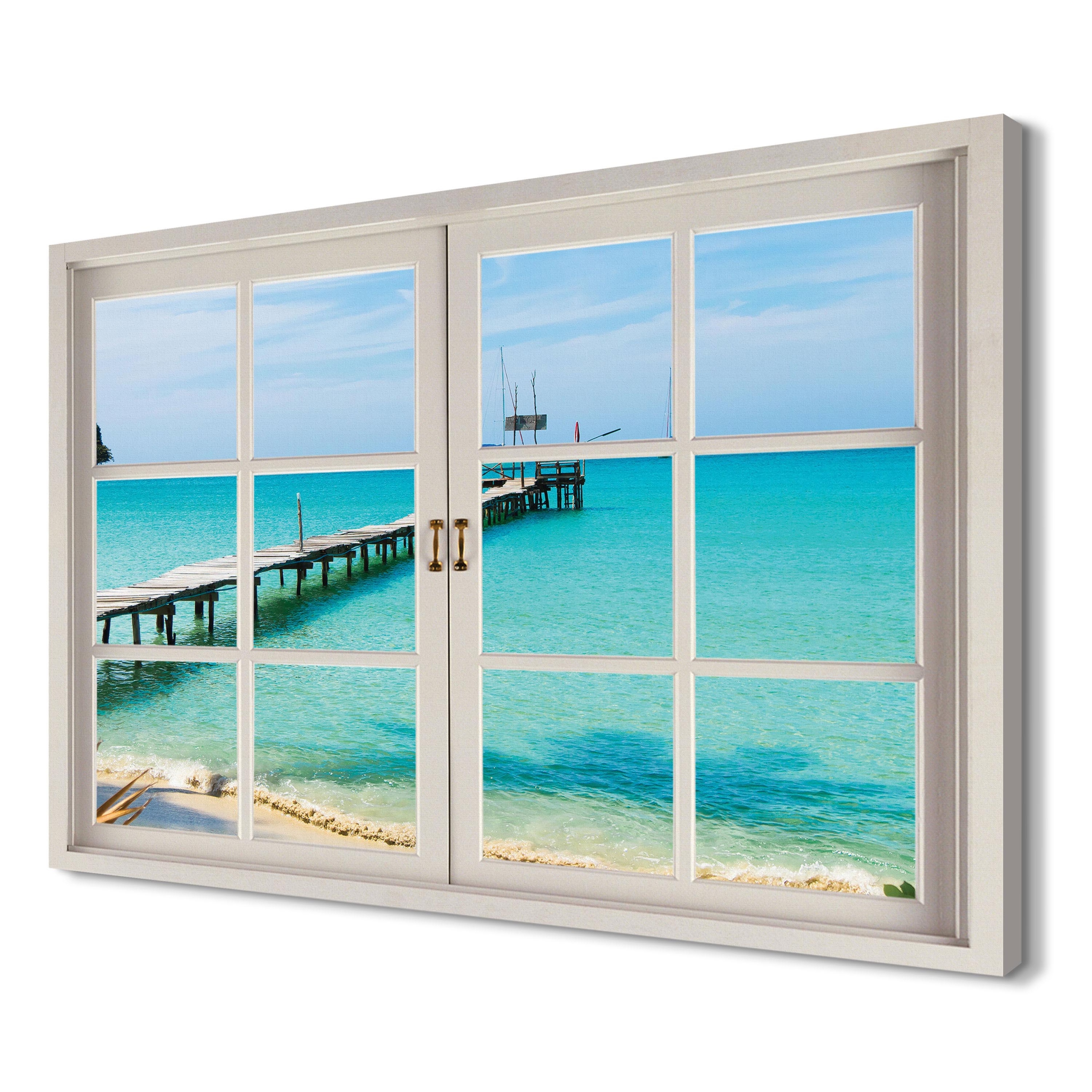 

Niebieskie morze do biura 120x80 Obraz canvas 3d