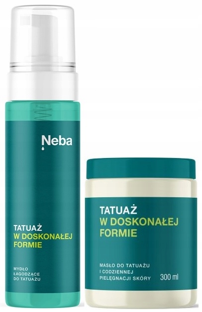 Zestaw Masło do Pielęgnacji tatuażu 300 ml Pianka do Przemywania Neba