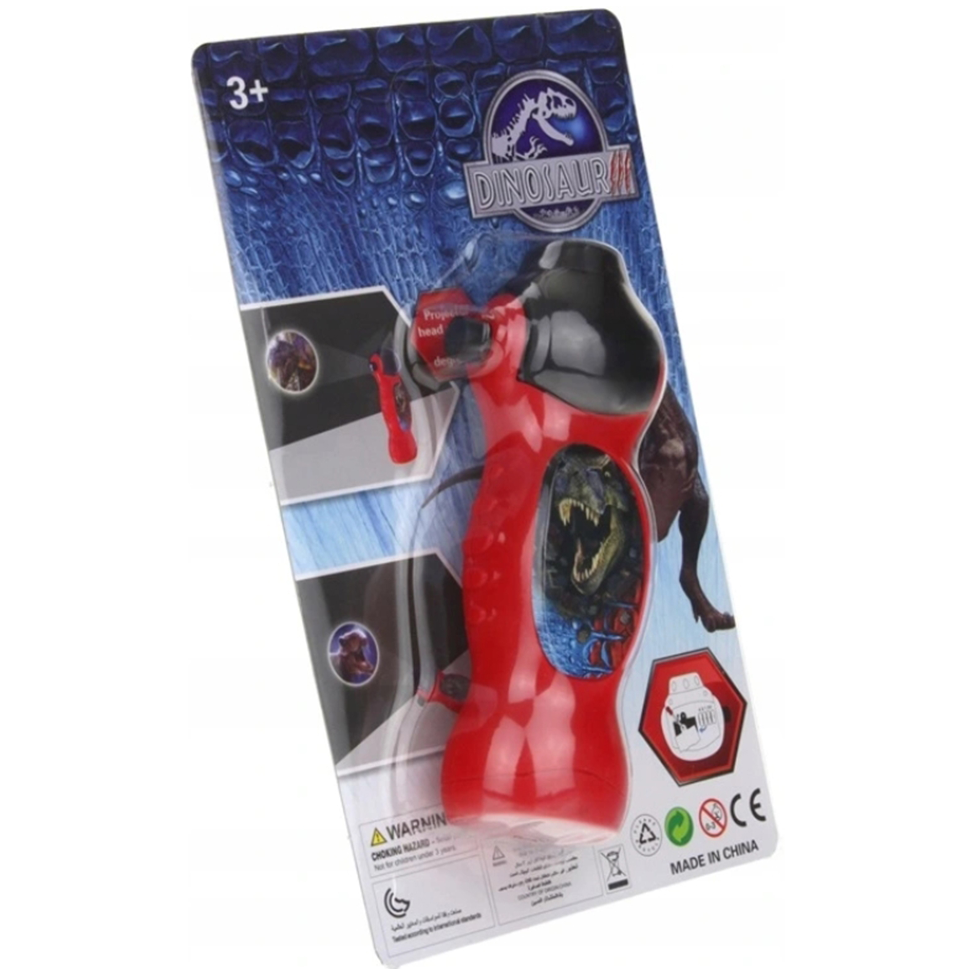 LATARKA PROJEKTOR 25 SLAJDÓW DINOZAURY Zasilanie bateryjne