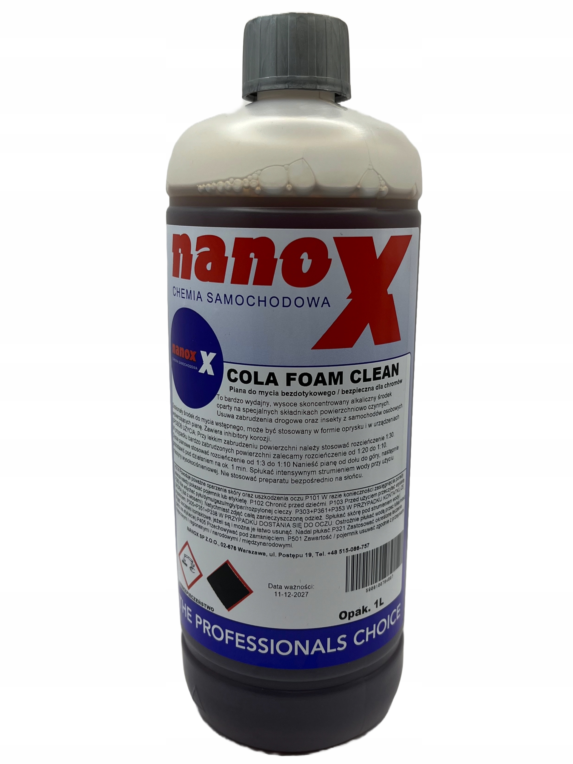 NanoX Cola Foam Clean – Piana aktywna zapach Coli 1L Koncentrat