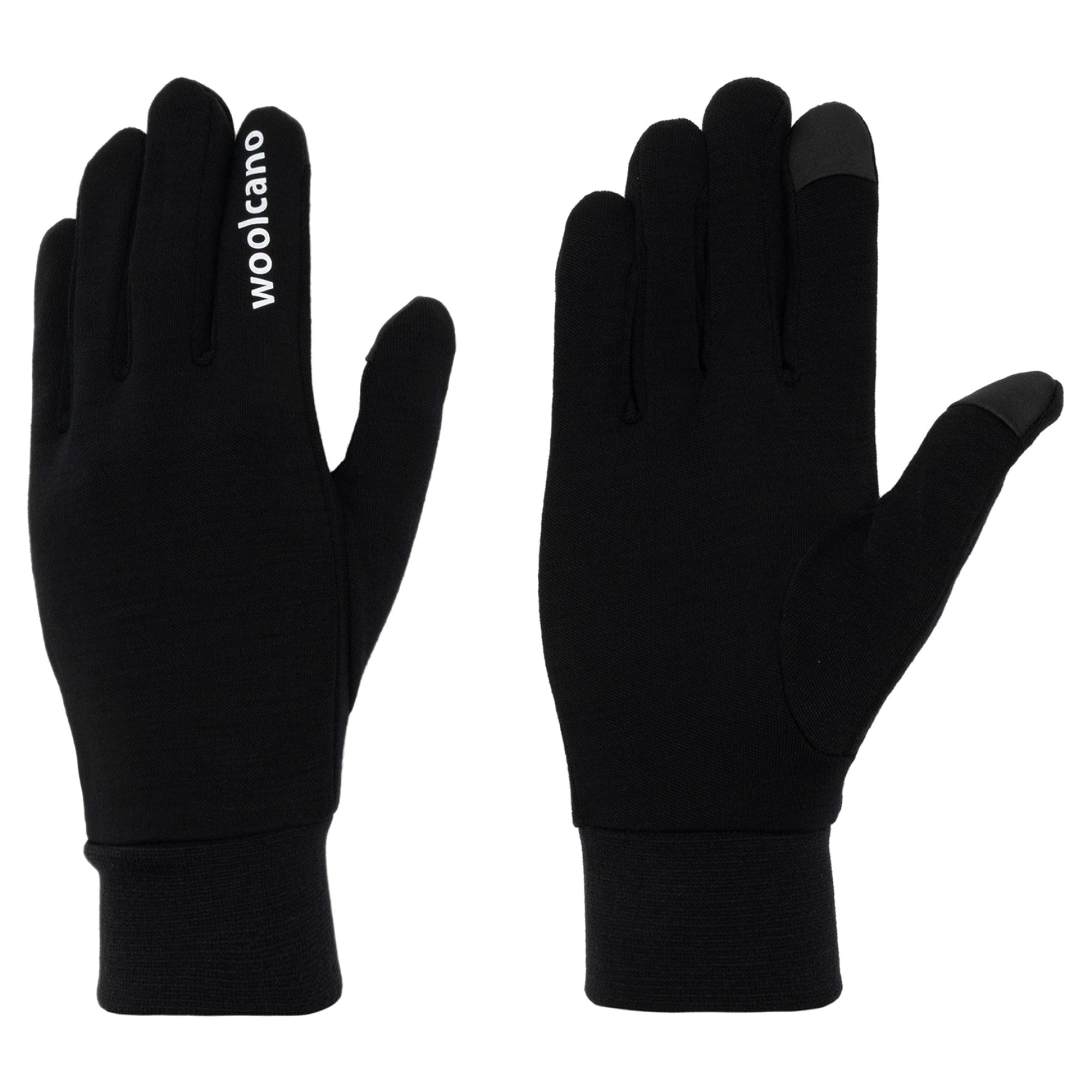 Rękawiczki Wełna Merynosów Woolcano GLV1106 100% merino czarny L-XL