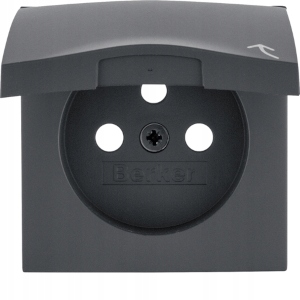 

Berker B.Kwadrat Pokrywa gniazda z klapką antracyt