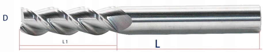 Frez węglikowy VHM 55HRC 3 pióra alum fi 3 chwyt 3 Marka inny