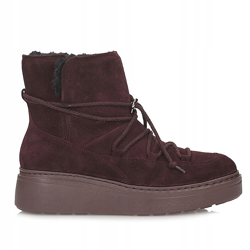 Pohodlné vínové kotníkové boty dámské sněhule Ryłko 2CVI1__ _8TZF