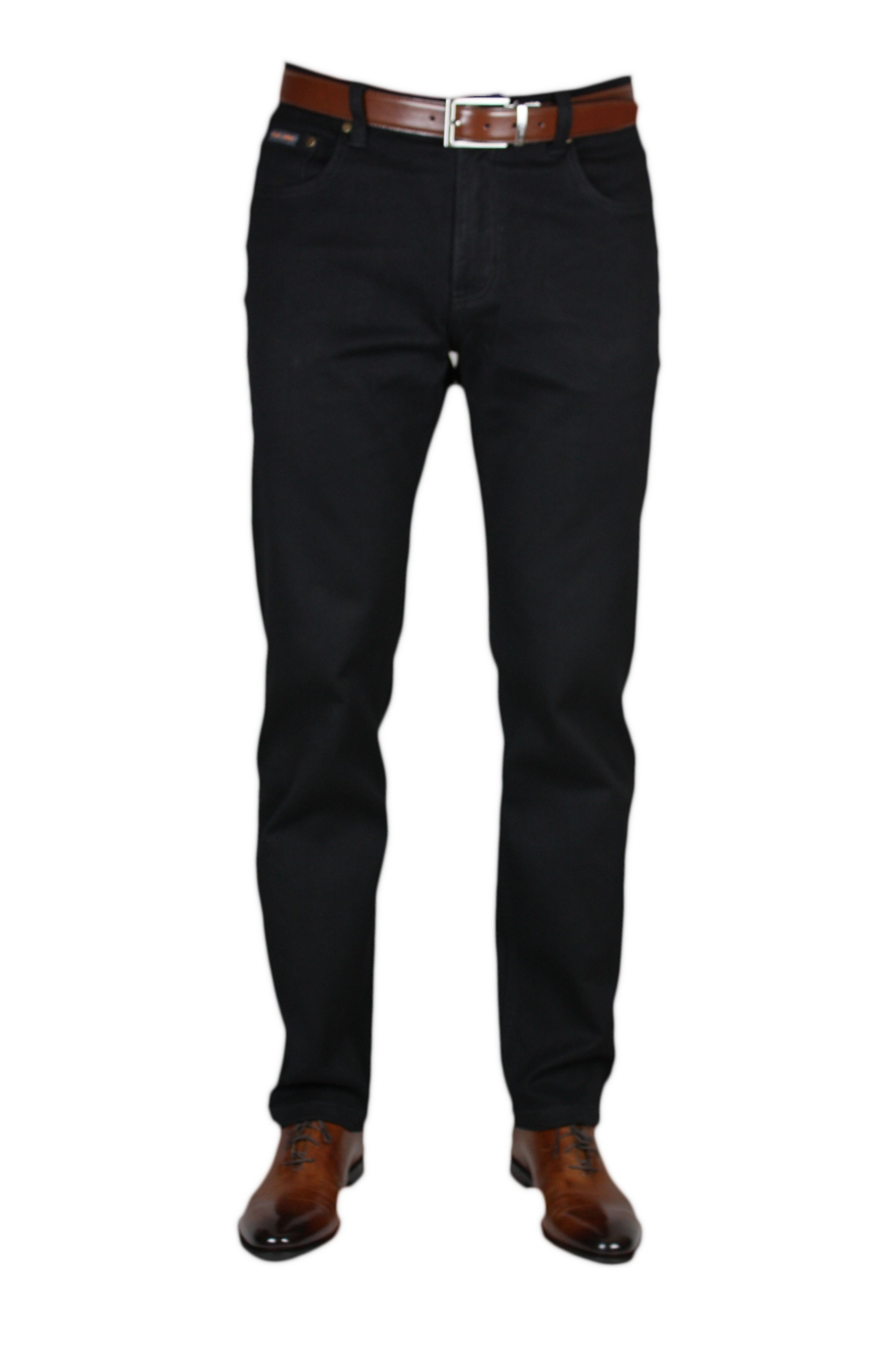 SPODNIE MĘSKIE SAVIL - CZARNE W35 L32 PAS 90-92 Marka inna