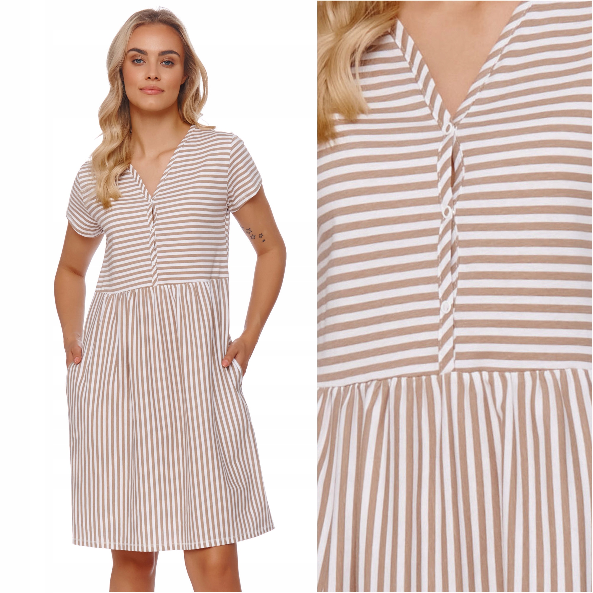 Koszula do karmienia Doctor Nap 9928 stripes L