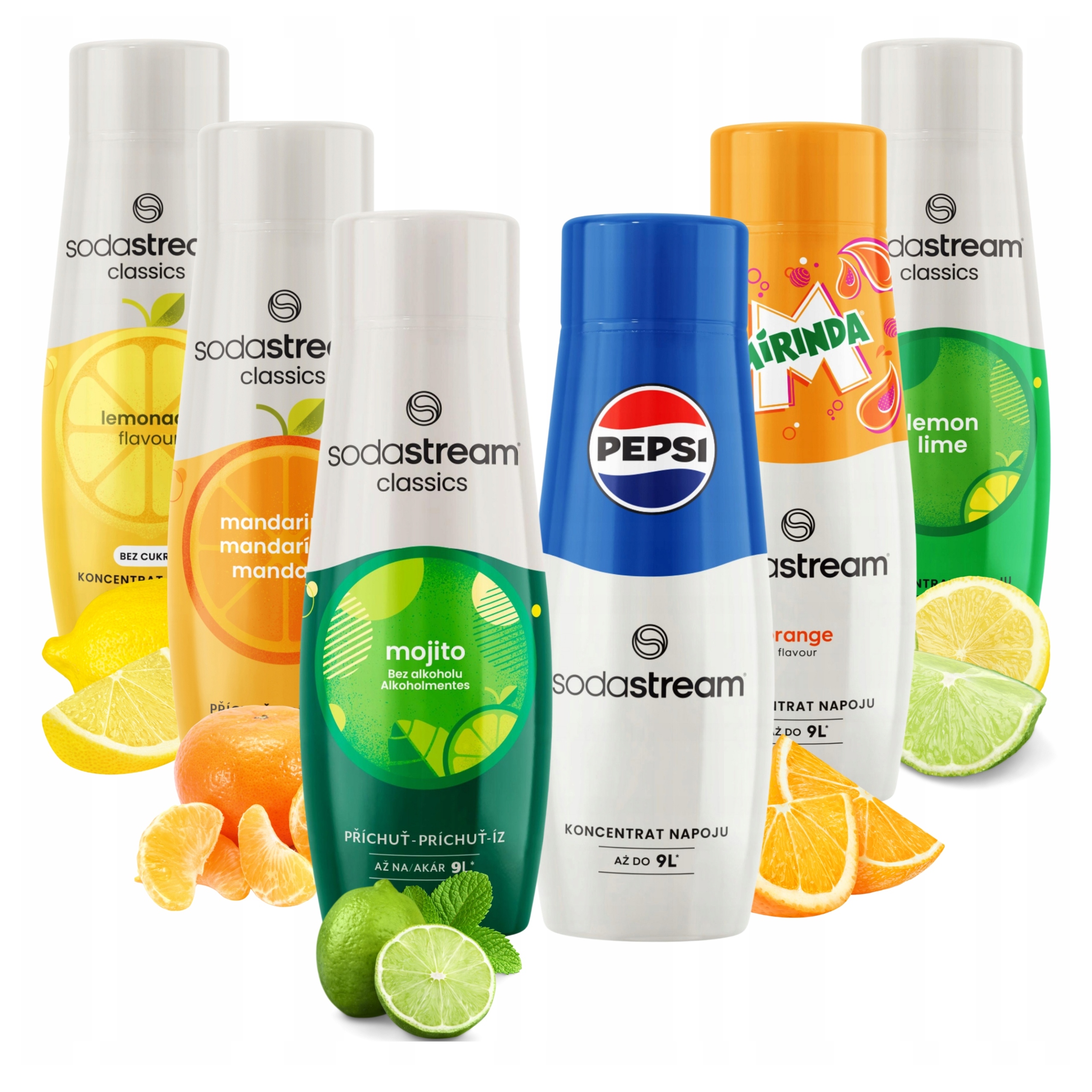 6x Syrop do Wody Pepsi Mirinda Mojito Lemoniada Mandarynka +limonka