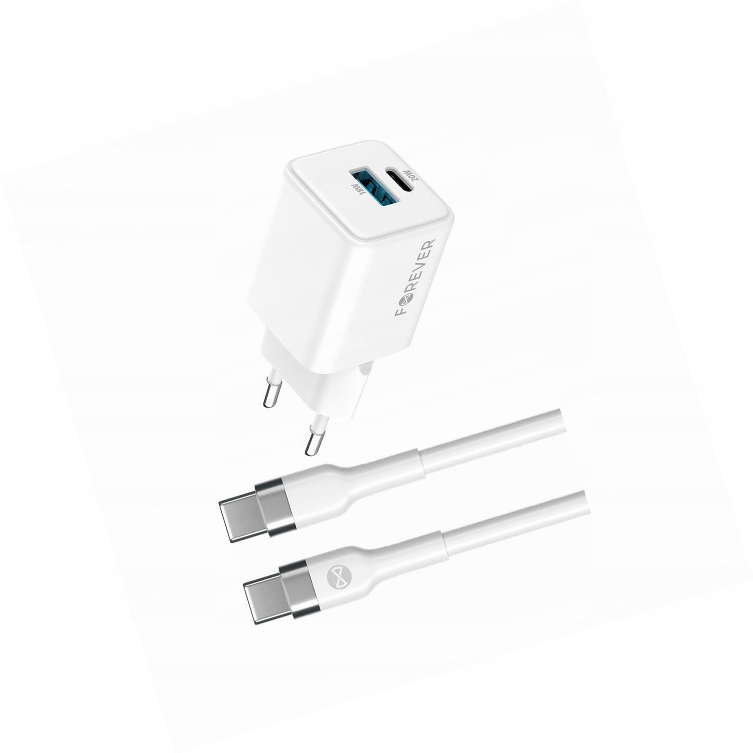 Szybka ładowarka GaN 20W 2 wejścia Usb i Usb-c z kablem do Google Pixel 9A