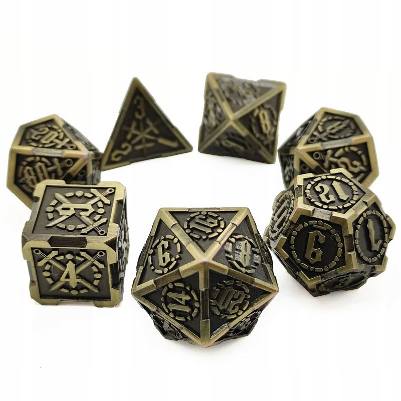 ZAKON PALADYNÓW ZESTAW 7 METALOWYCH KOŚCI RPG