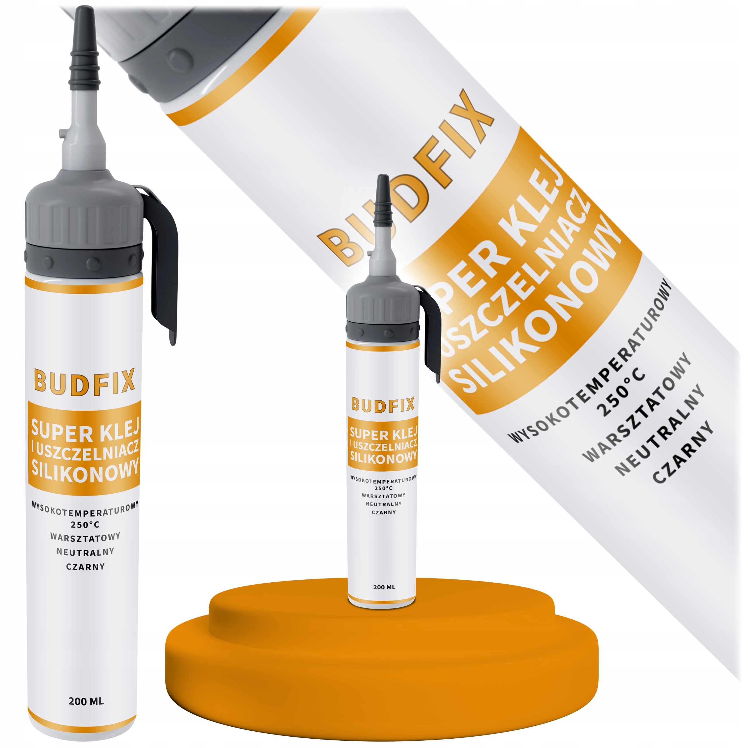 Silikon Do Miski Olejowej Silnika 200ml Czarny Automat Uszczelniacz 250°C