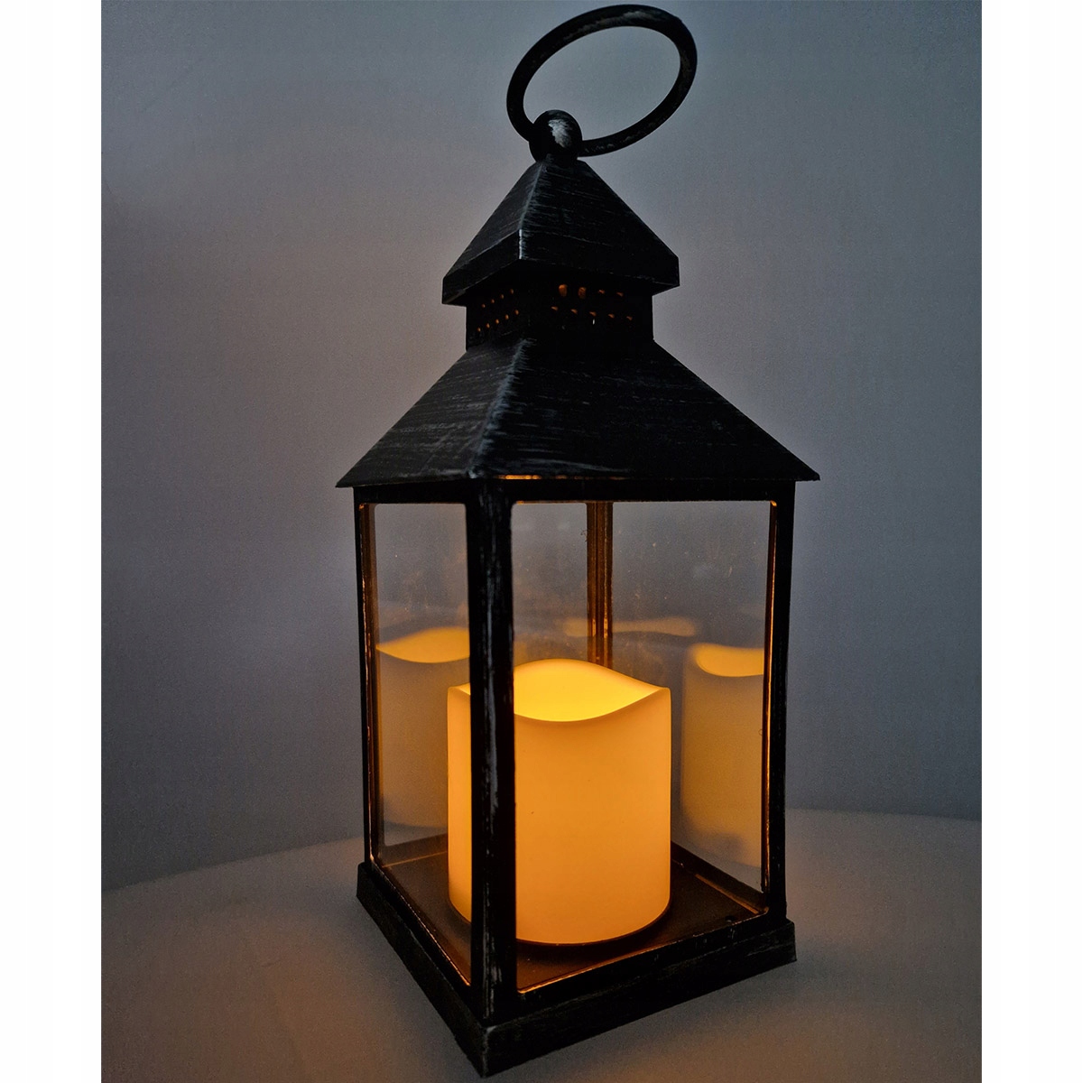 LAMPION LATARNIA LATARENKA ŚWIECA LED ZNICZ DO STROIKÓW NA GRÓB CMENTARZ Czas palenia więcej niż 75h