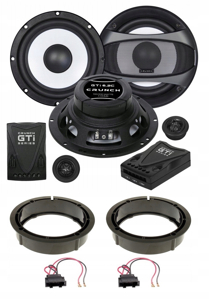 Basové reproduktory 165 mm Vw Golf 4 5 Polo Passat B3 Výhybky Crunch GTI6.2C