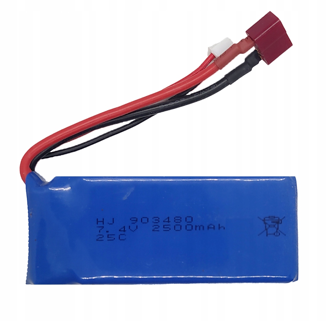 

Akumulator 2500 Mah 7,4 V Bateria Lipol 2S T-plug