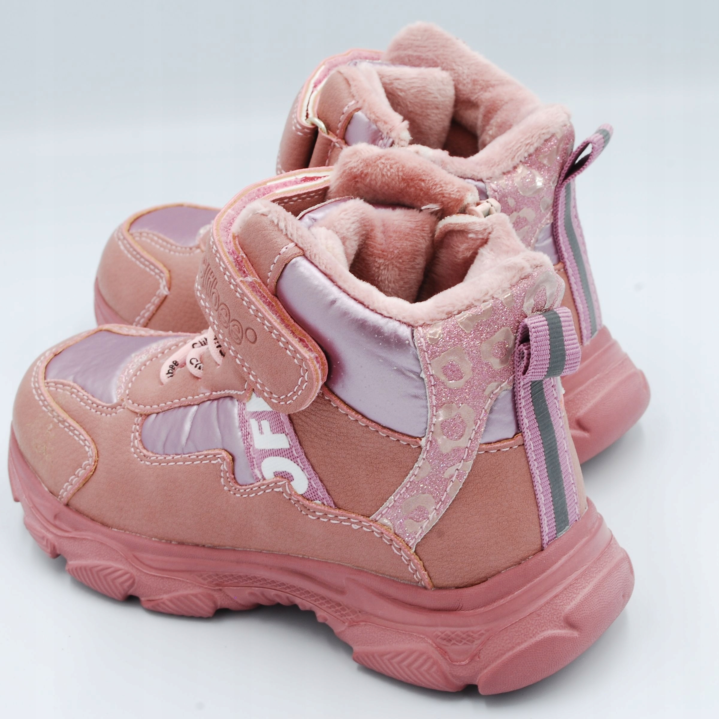 OCIEPLANE PÓŁBUTY TRZEWIKI NA SUWAK r.28 / 17,8cm Kolor różowy