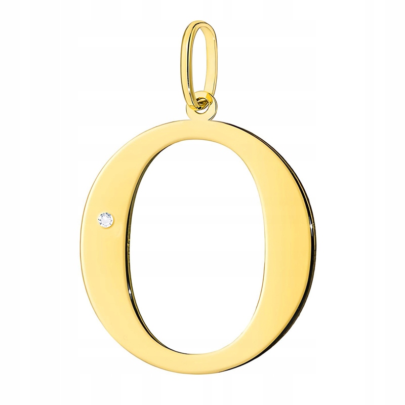 Zlatý Přívěsek 585 Písmenko O s Briliantem 0,005 ct