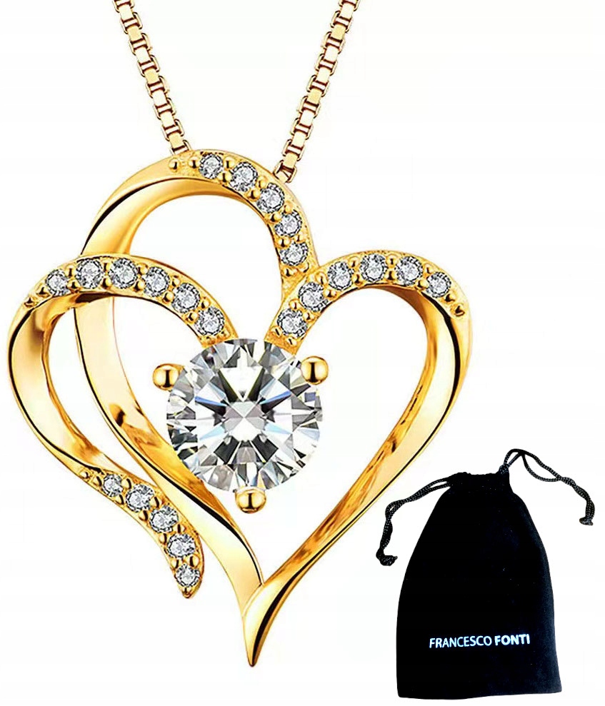 

Naszyjnik Damski Łańcuszek Złoty Serce Celebrytka