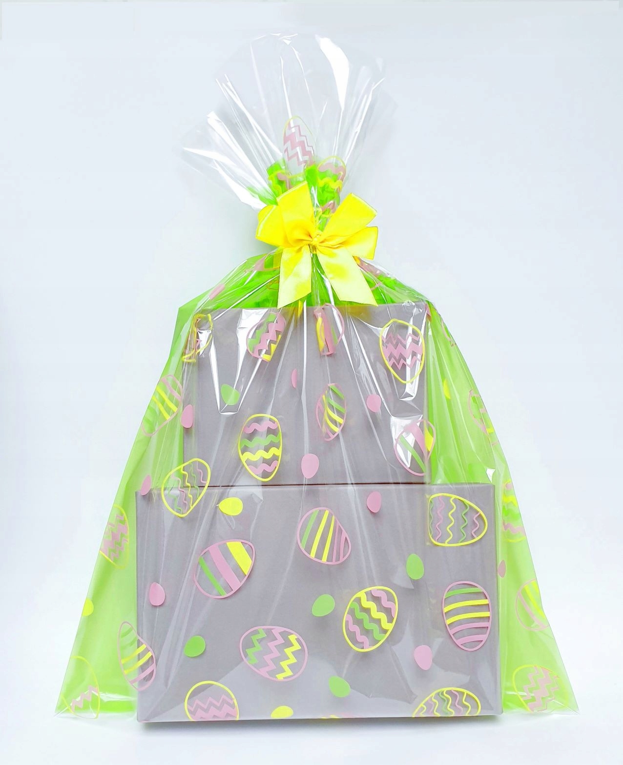 Torebki CELOFANOWE worki foliowe PREZENTOWE WIELKANOC ZAJĄCZEK 40x57 10 szt Długość 57 cm