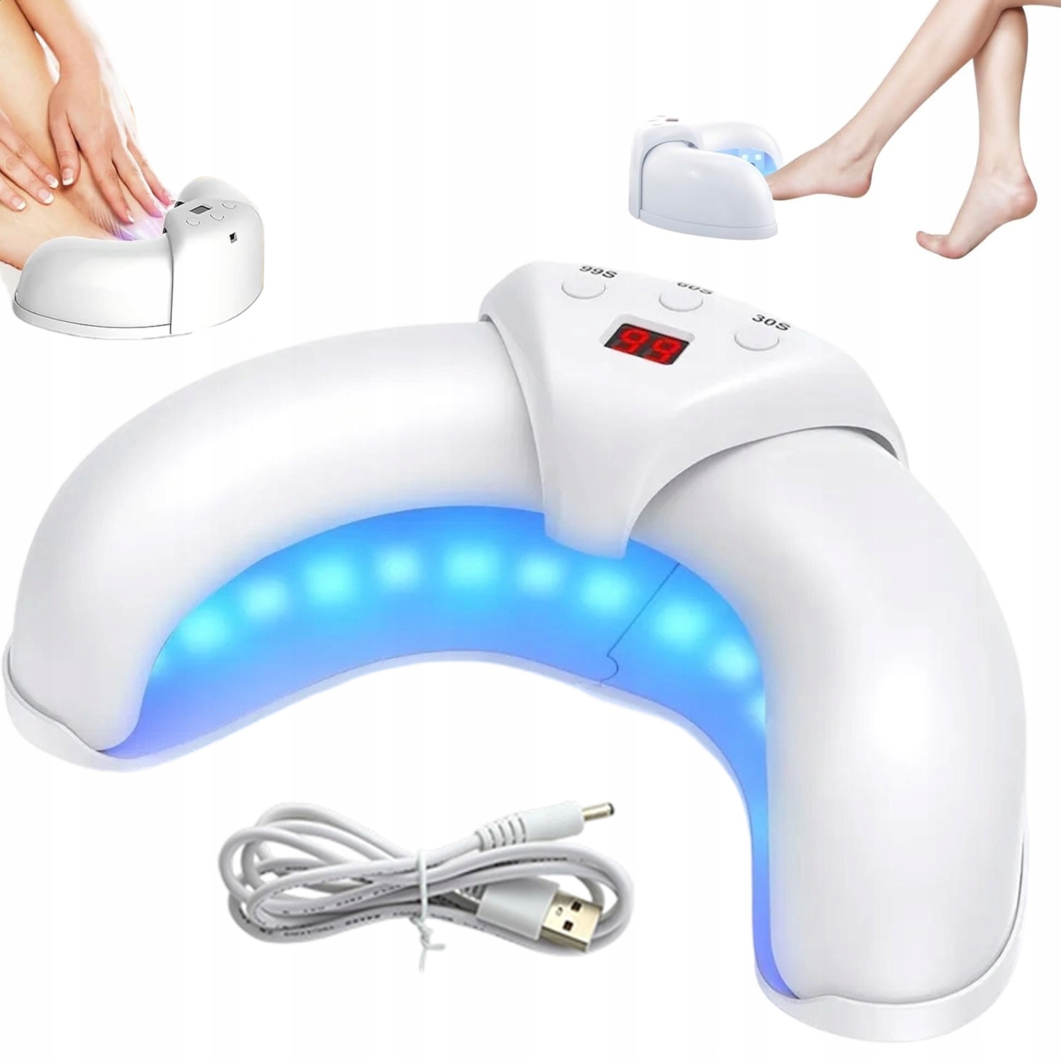 45W Antifungální Lampa Na Nehty Pro Domácí Použití S LCD Displejem A Časovačem