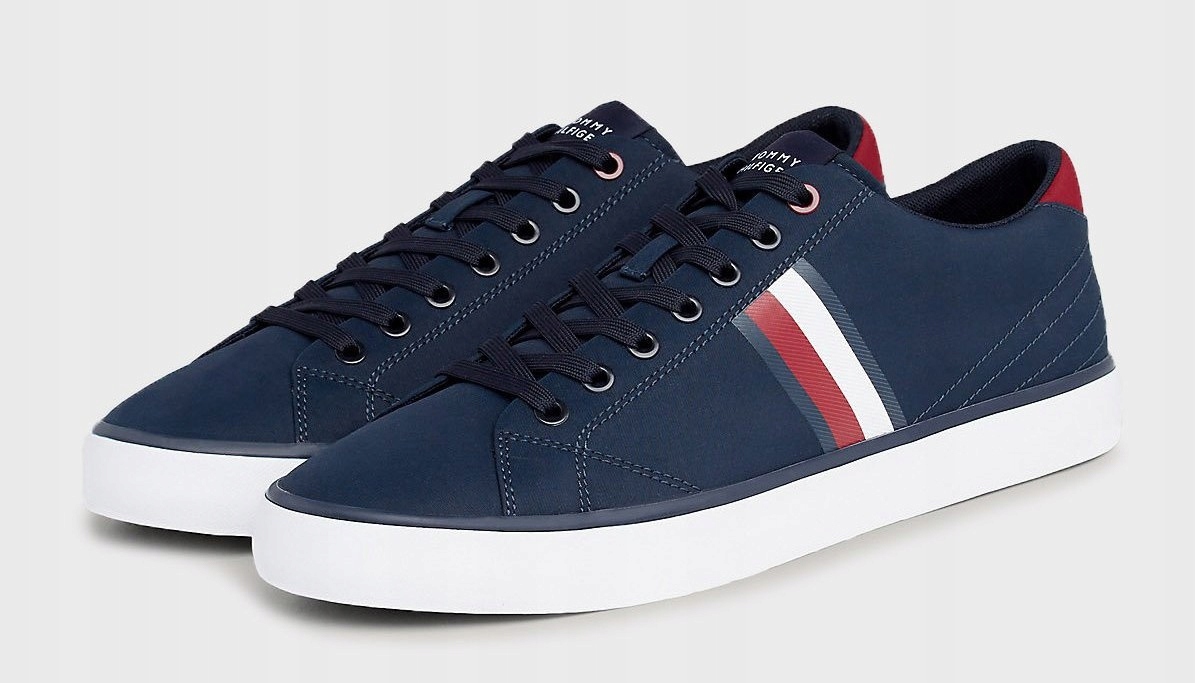 Tommy Hilfiger Pánské Boty Th Hi Vulc Low Stripes Mesh FM0FM04946-DW5