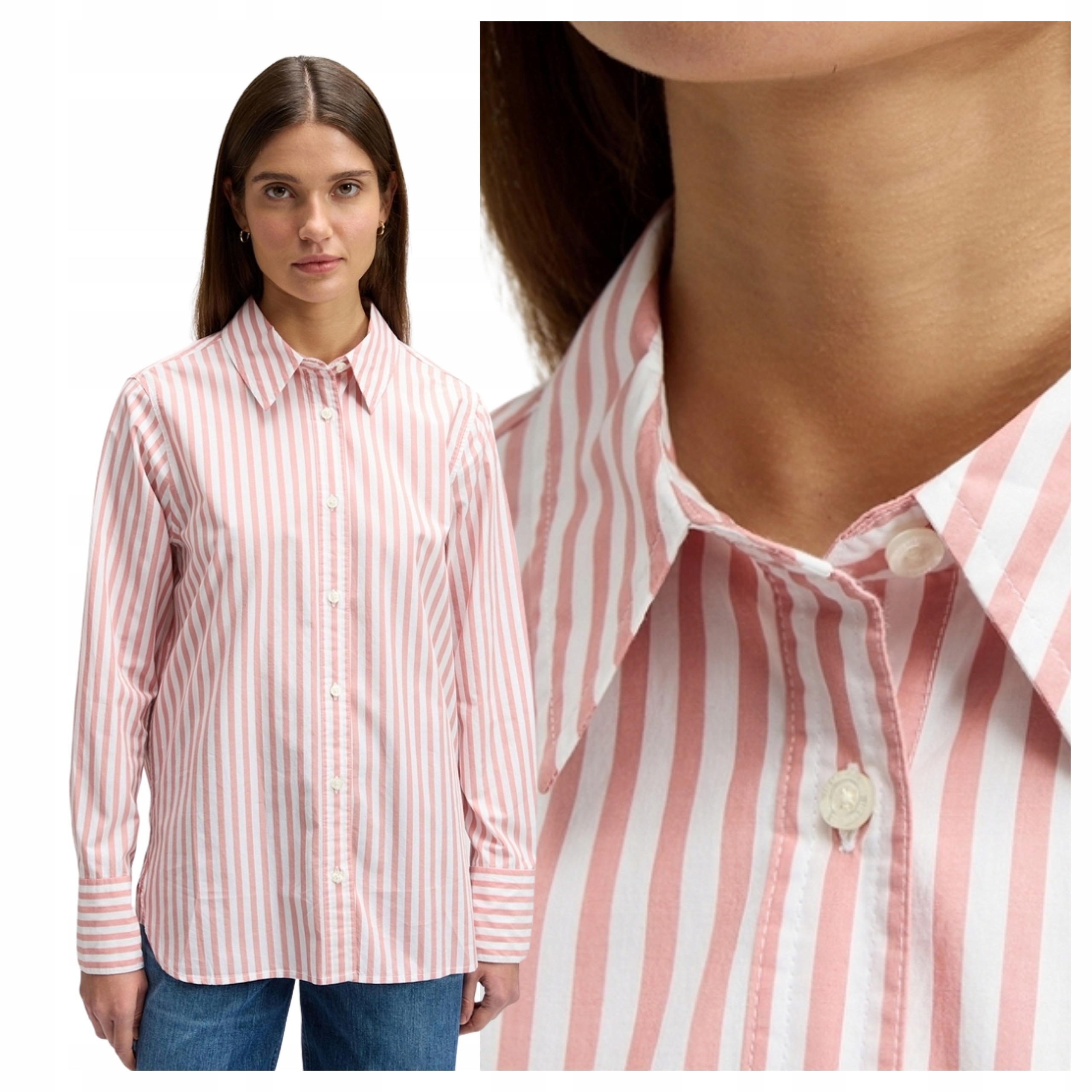 Dámská košile Lee Classic Shirt Mallory Stripe s proužky, bavlněná, velikost M