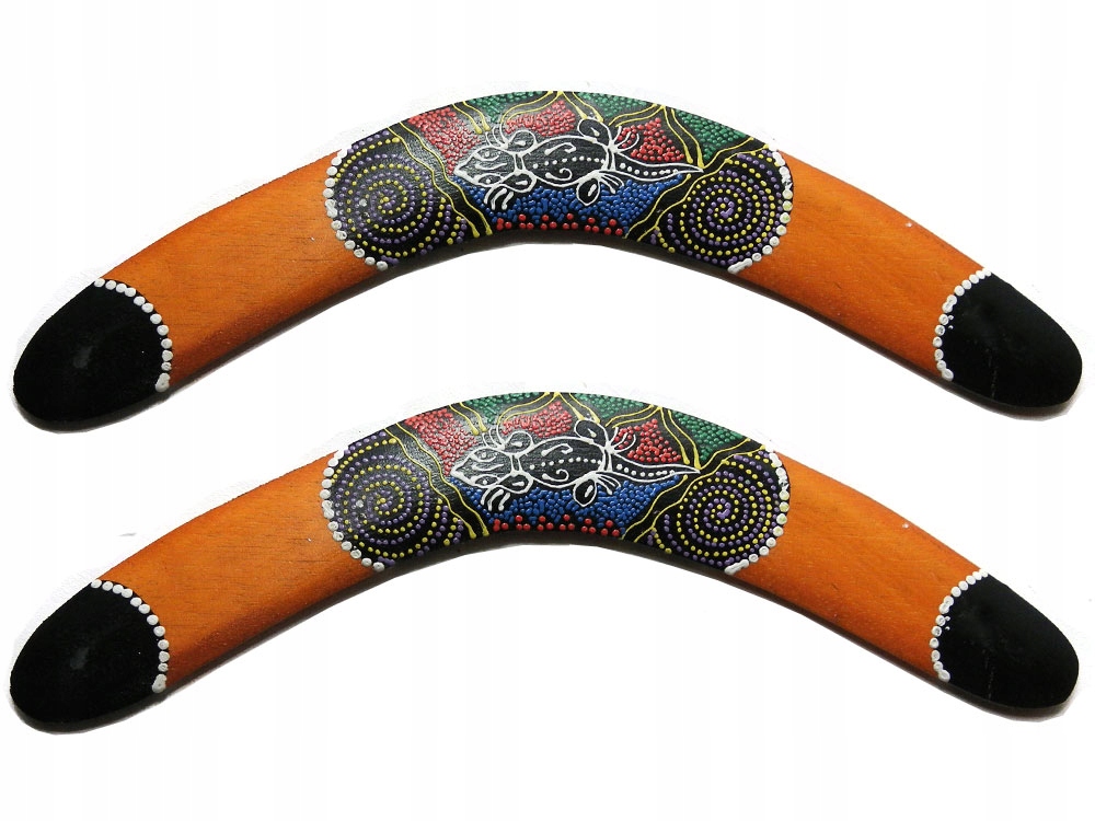 

Drewniany Bumerang z Indonezji 40cm Dekoracja mix