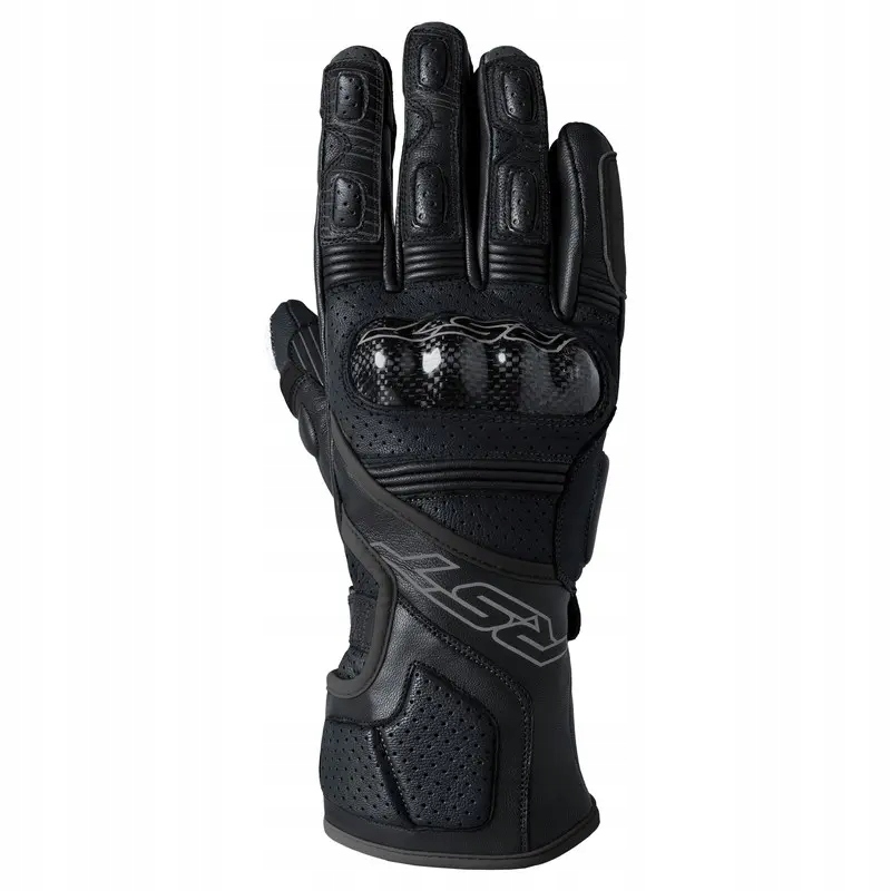 Turistické kožené motocyklové rukavice Rst Fulcrum Ce Black M