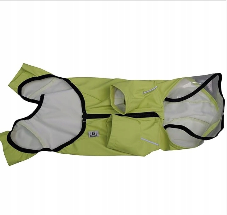 Voděodolná pláštěnka pro psa, světle zelená, reflexní, 3XL