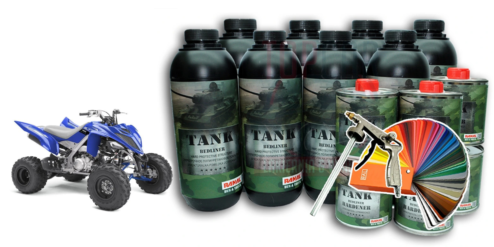 RANAL TANK YAMAHA RAPTOR KOLOR 8szt PISTOLET