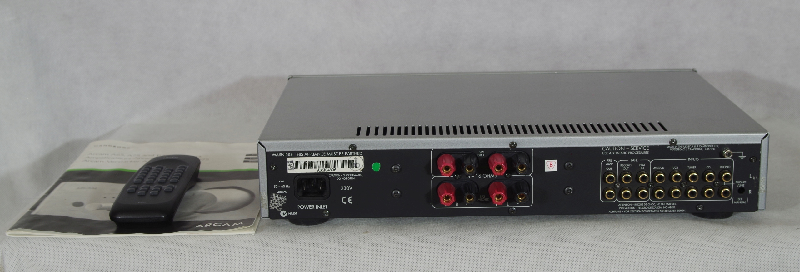 Arcam A65 Plus wzmacniacz, pilot Liczba kanałów 2