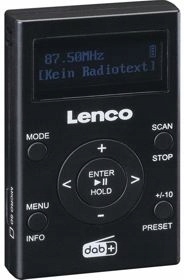 MP4 Radio Lenco PDR-011BK DAB+ FM SD AKUMULATOR Wbudowana pamięć 4 GB