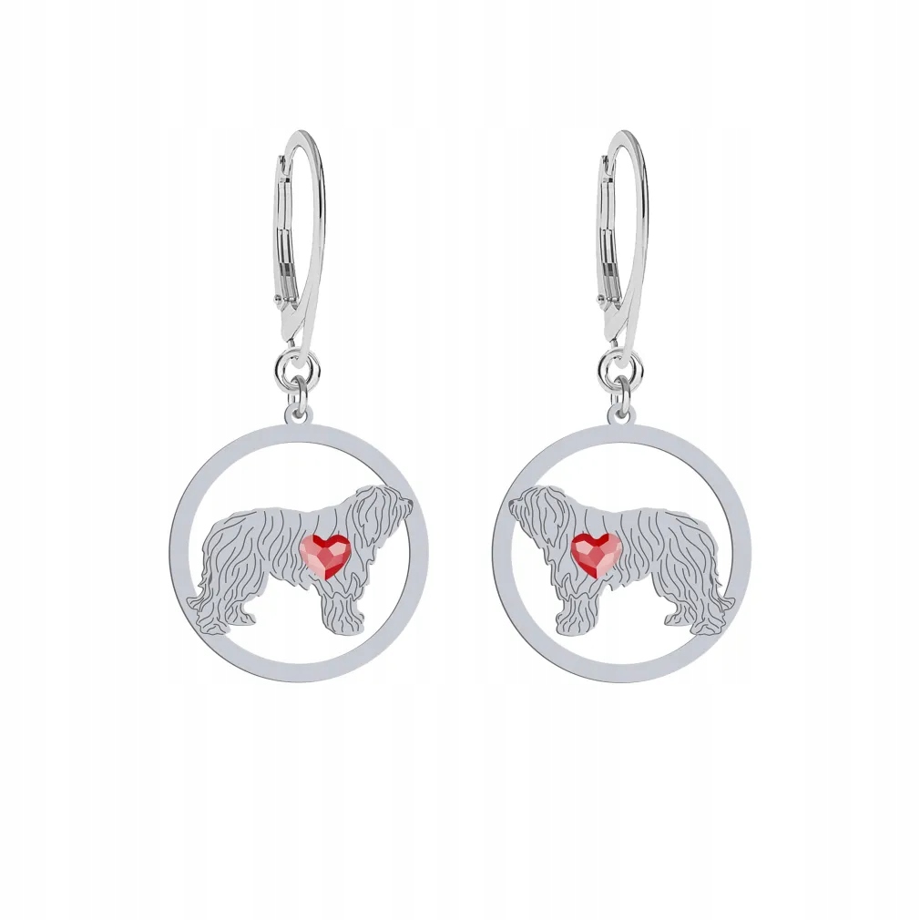 Stříbrné Náušnice s jihoruským ovčákem Užak 925 Šperky Gravírování