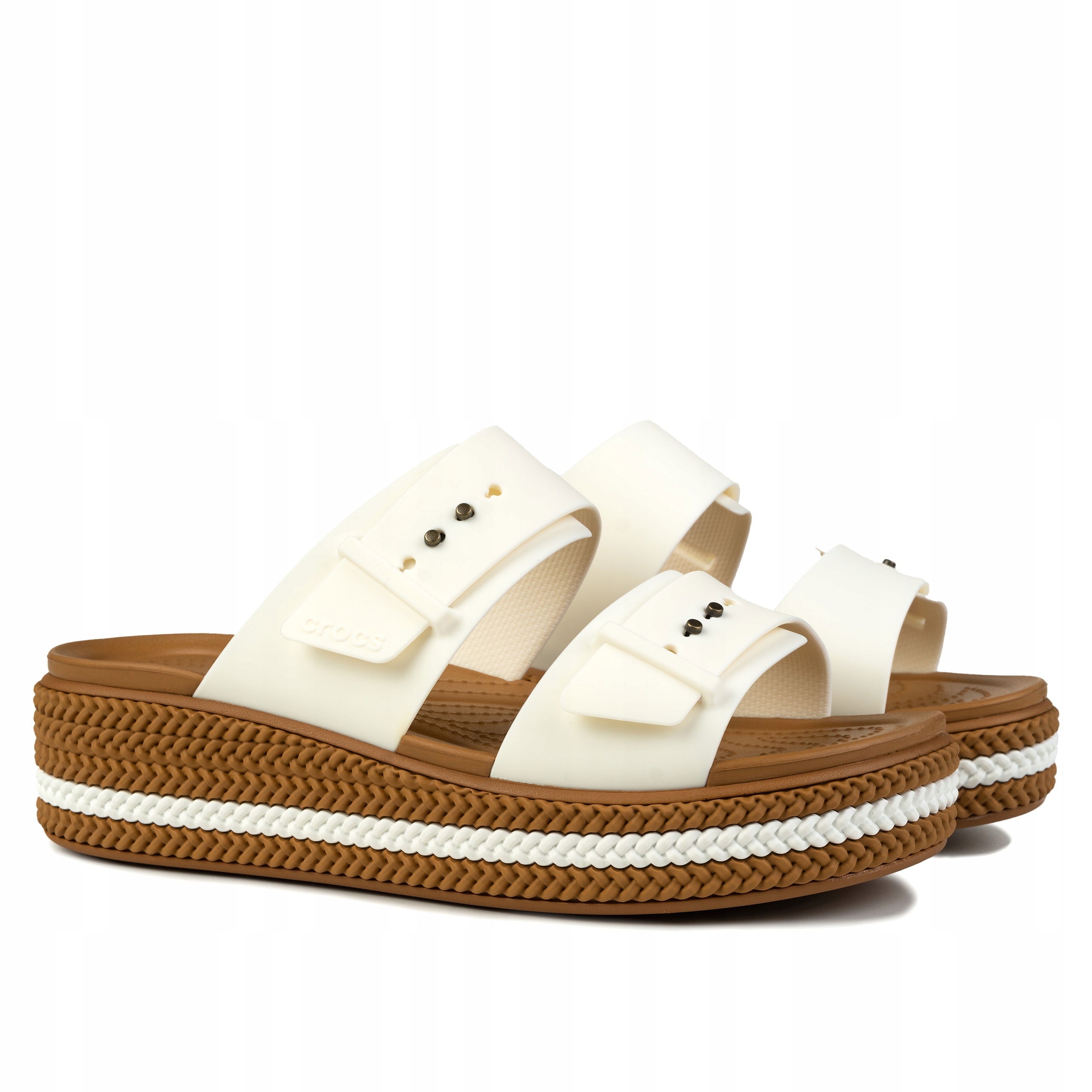 Dámské sandály, chodítka Crocs Brooklyn Woven Buckle 2099780WV Platformy