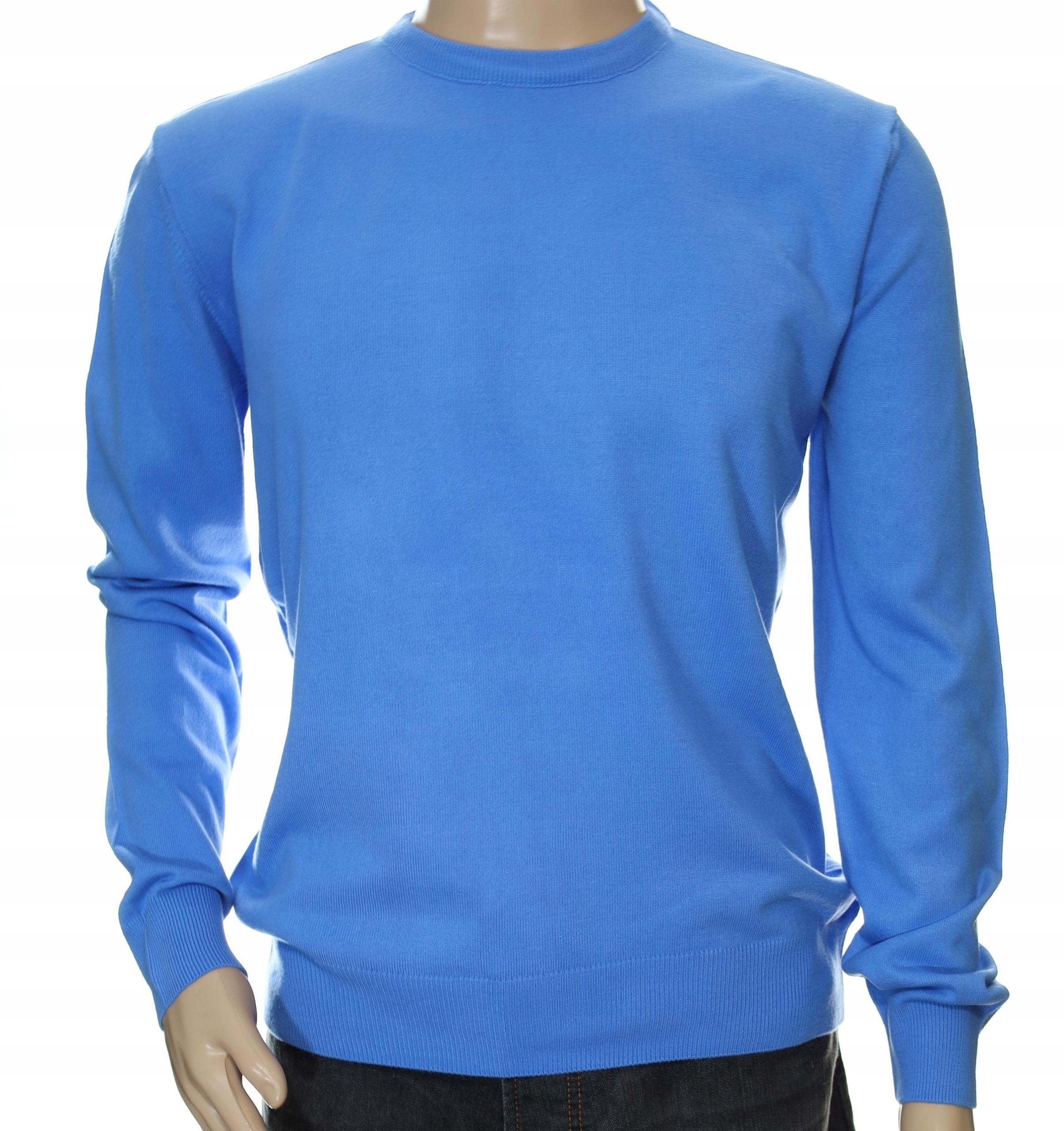 Pánský svetr z kašmíru a merino vlny, velikost L, kašmírově modrá 107