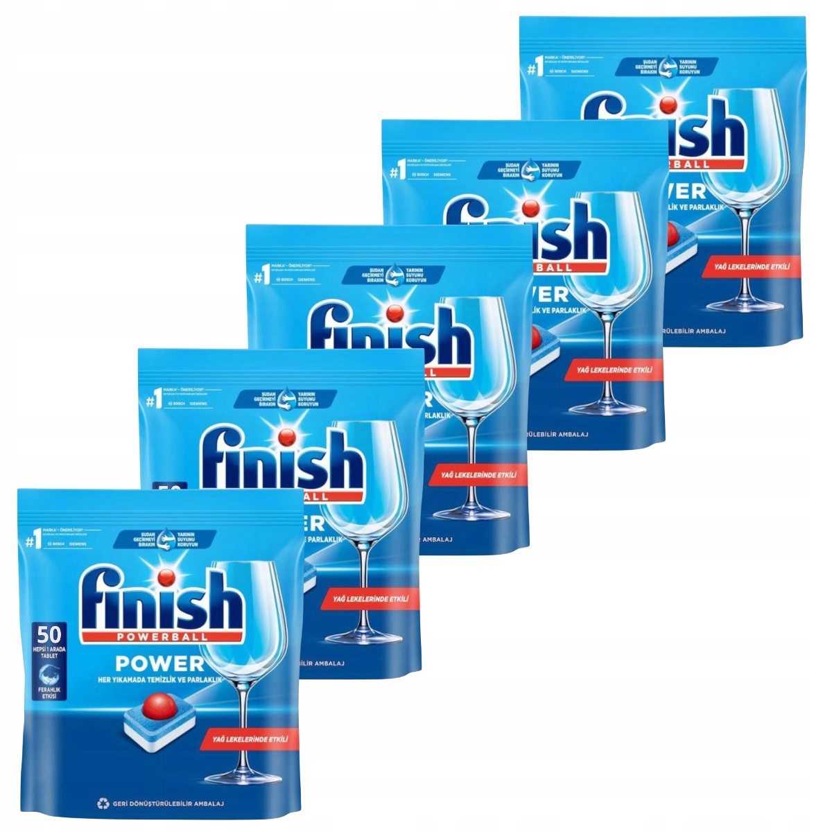Levně Účinné Tablety do myčky Finish Power Essential, sada 5 x 50 kusů