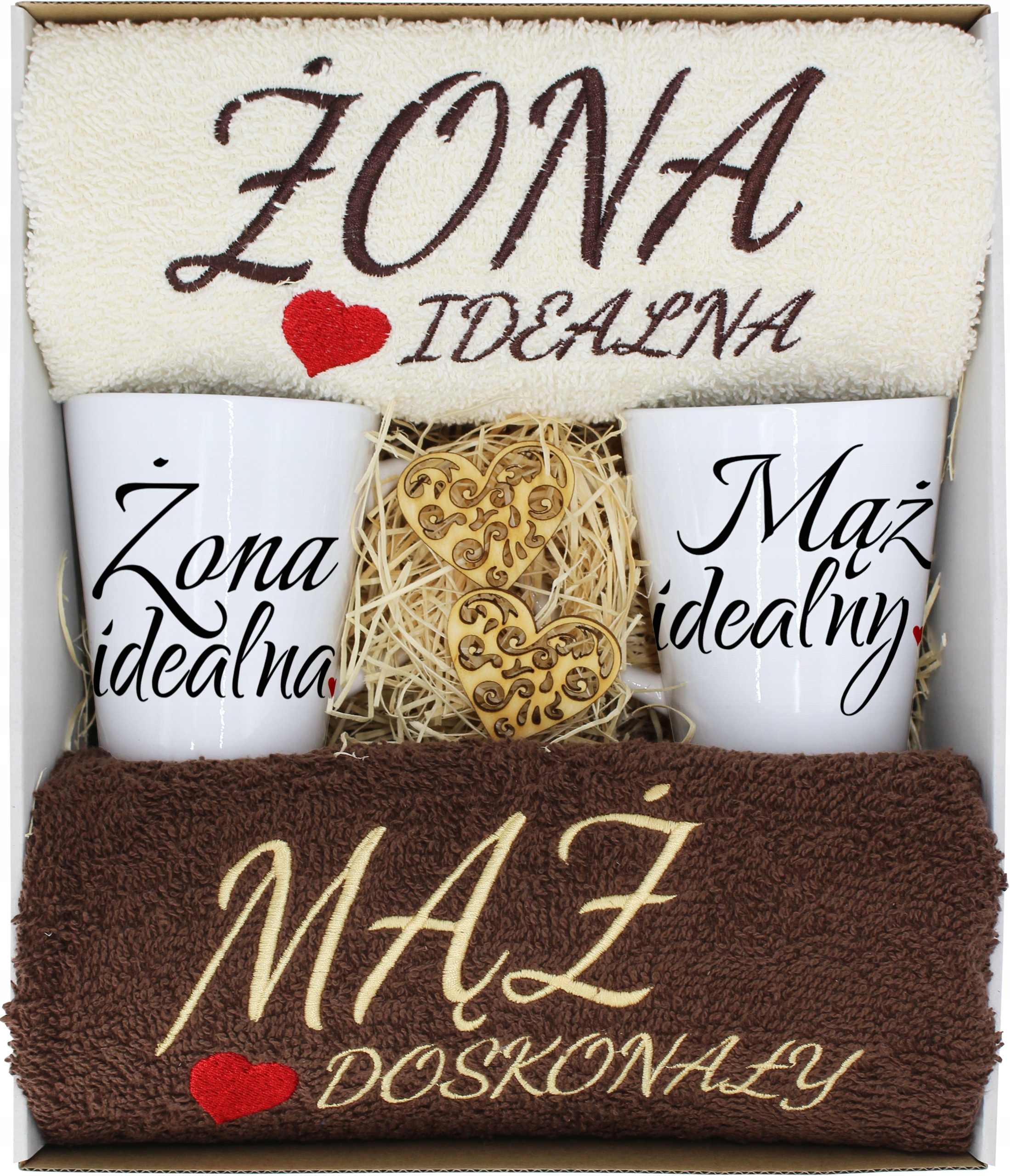 Ślub Żona Mąż Rocznica Ręczniki Kubki