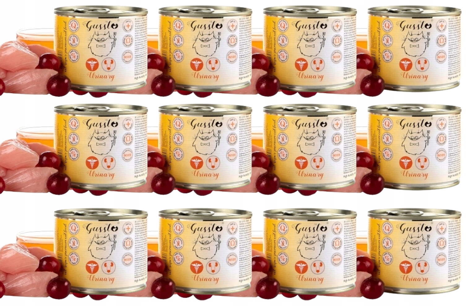 Gussto Vet Urinary 12x 200g Mokra Karma weterynaryjna dla kota Smakowita