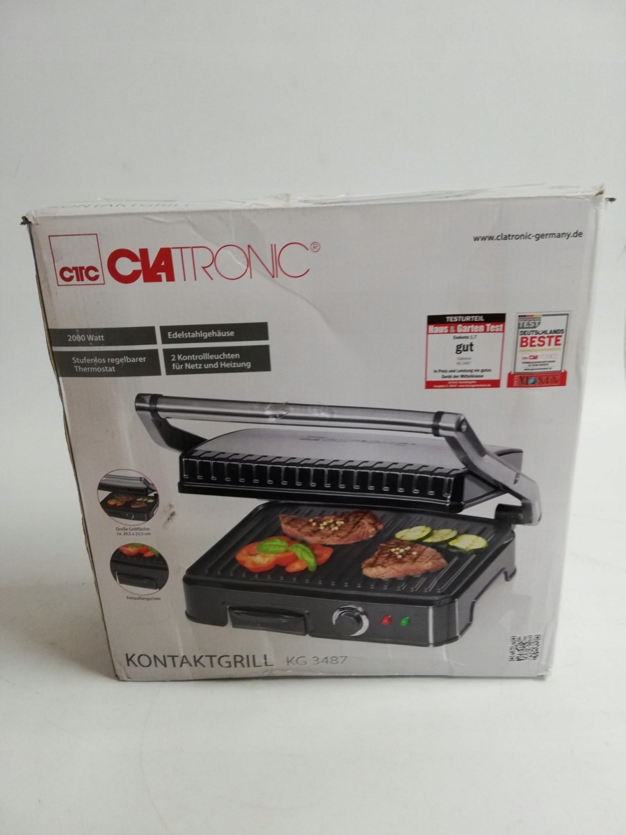 Składany grill elektryczny Clatronic KG 3487 czarny 2000 W - Sklep, Opinie,  Cena w