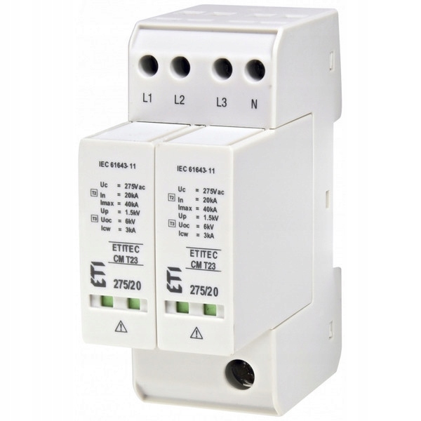 Omezovač Přepětí 4P Klasa 2+3 (C+D) Tn-s Uc275V Up1,5kV Eti-polam Etite