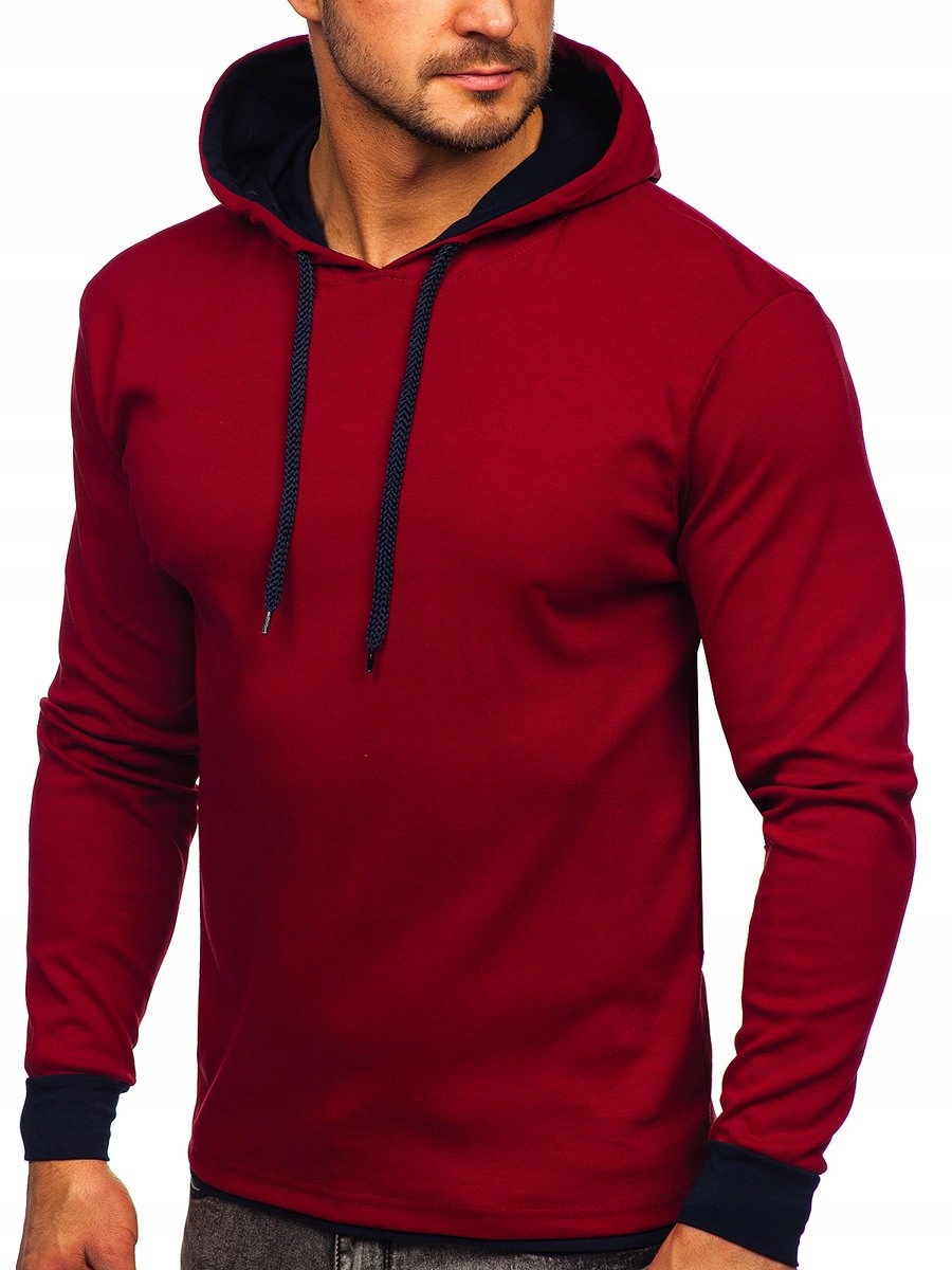 

Bluza Męska Z Kapturem Bordowa 145380 Rozmiar_s