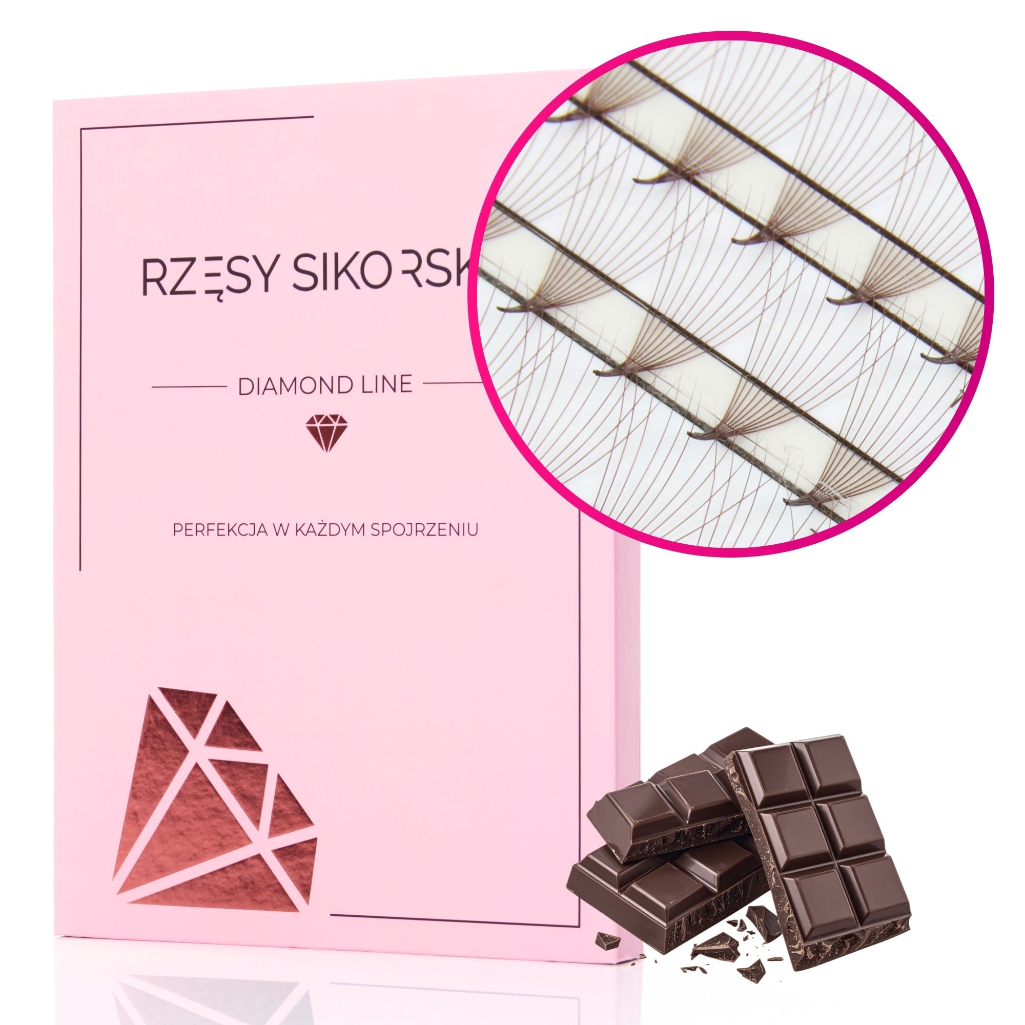 Rzęsy Sikorska Gotowe Kępki Rzęs Pbt 10D/0,05/C (1200 Szt. 6-13) Dark Brown
