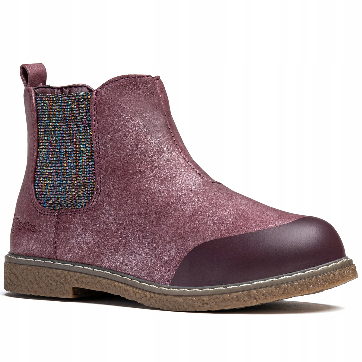 Botki dziewczęce OCIEPLANE futerkiem trzewiki modne wsuwane lekkie Wojtyłko